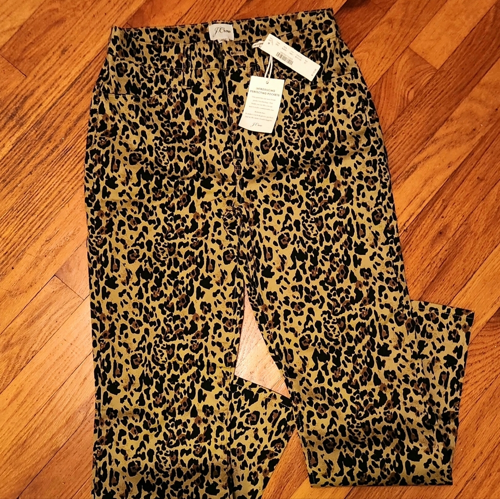 JCrew Leopard Print Pants